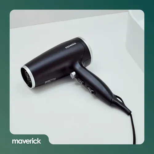 Secador De Pelo Frio Calor Maverick 2100w Modelo Hd2200 Color Negro