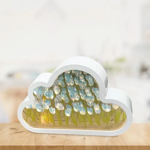 Lámpara De Espejo De Maquillaje Hecha A Mano Diy Clouds Nigh
