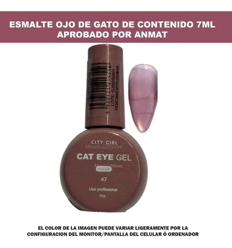 Esmalte Ojo De Gato 7ml Cat Eye Uv/led City Girl Profesional 47