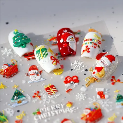 Pegatinas Navideñas 3d Para Uñas