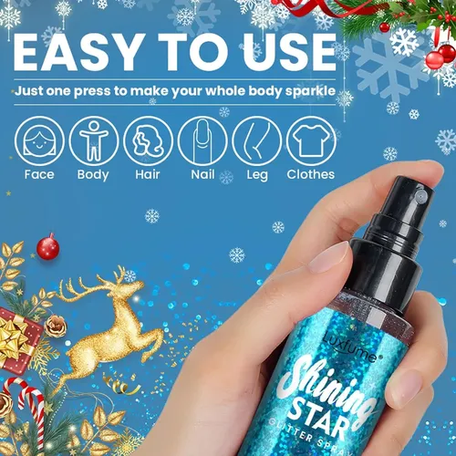 Spray Brillo Corporal Y Cabello Meicoly Azul 100ml