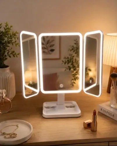 Espejo Maquillaje Lt Profesional Led Touch Luz Blanca Y Cál