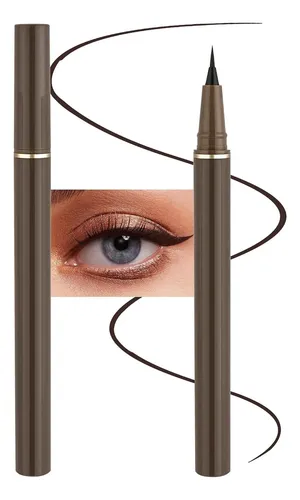 Delineador Líquido Ultra Fino Marrón Mate Anwuozu 0.01 Mm