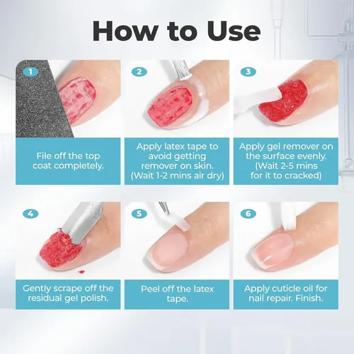 Removedor De Esmalte De Uñas En Gel Luckyfairy 15ml Rápido