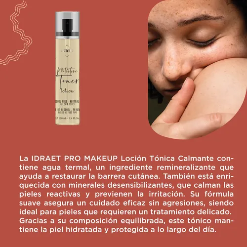 Locion Tonica Calmante Idraet Rosacea Piel Sensible 100 Ml
