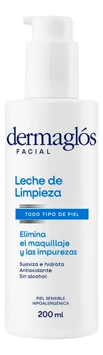 Dermaglós Facial Leche De Limpieza Activa Desmaquillante Limpia E Hidrata Pieles Sensibles