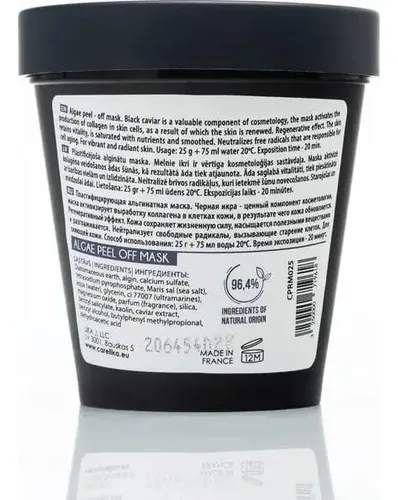 Mascarilla Facial Peel-off Carelika Con Extracto De Caviar
