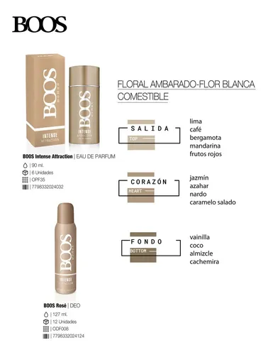 Boos Intense Woman Attraction Perfume Mujer Edp 90ml