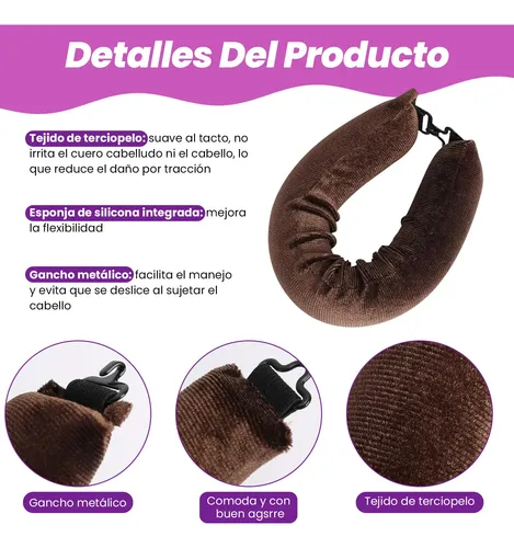6pzs Curly Ondas En Cabello Rizos Sin Calor Tubo+gorro