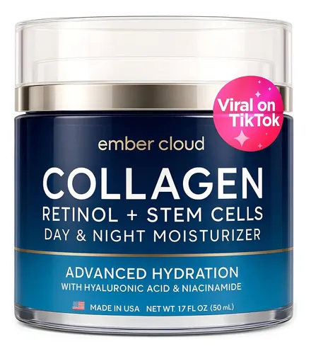 Crema Hidratante Ember Cloud con Retinol y Ácido Hialurónico, para Día y Noche, de 50 mL