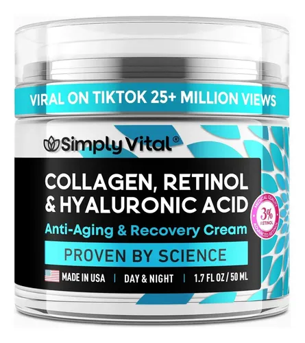 Crema Hidratante Facial De Colgeno Con Retinol Y Cido Hialur