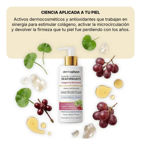 Crema Corporal Reafirmante Colágeno Resveratrol Vitamina E
