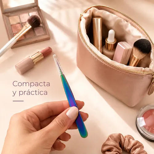 Pinza De Precisión Angular Para Pestañas Postizas Y Cejas