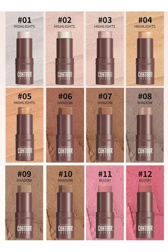 Hellokiss Barra Contorno Iluminador Perlado Rubor Facial Lar