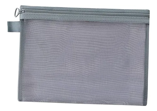 Bolsas De Maquillaje De Malla, Bolsa De Cosméticos Gris M