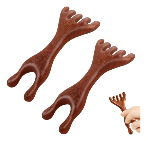 L\ Masajeador De Cuero Cabelludo De Madera, Peine Gua Sha De