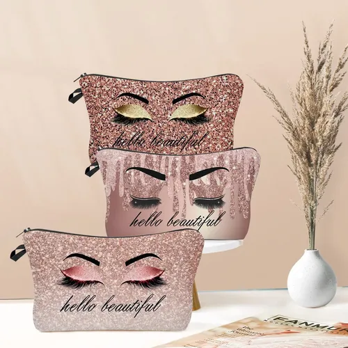 Bolsa De Maquillaje Baobeily Hello Beautiful Pink