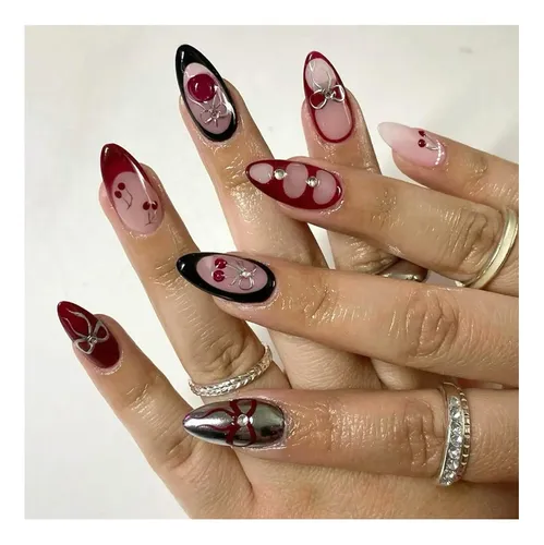 Uñas Postizas Autoadhesivas Mivota A01, Forma Almendra