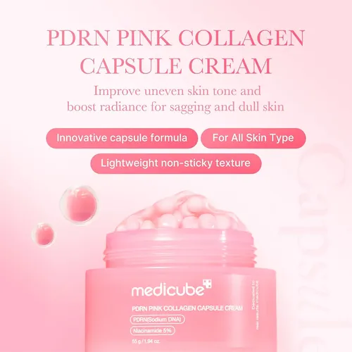 Medicube Salmon Dna Pdrn Pink Collagen Capsule Cream Coreano