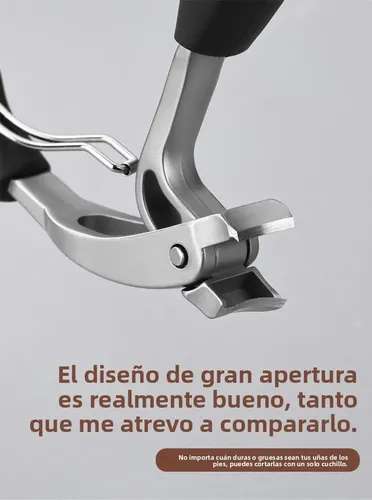 Cortaúñas Curvo Acero Inoxidable Ergonómico