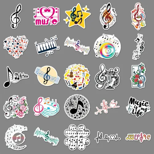 50 Dibujos Animados De Graffiti Con Símbolos Musicales Más V