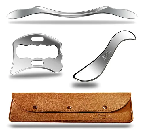 Kit 7 En 1 Gua Sha Acero Inoxidable Para Masajes