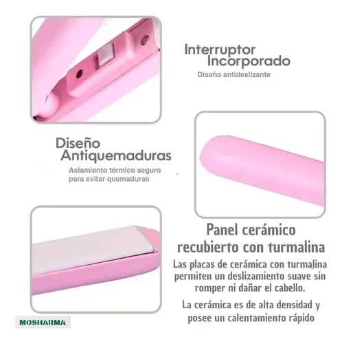Planchita de pelo mini MOSHARMA Planchas de pelo Mini plancha portátil colores surtidos