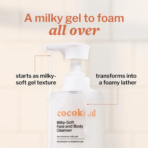 Limpiador Facial Y Corporal Milky-soft Cocokind 400ml