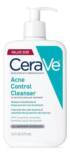 Limpiador Facial Cerave Con Ácido Salicílico Para El Acné