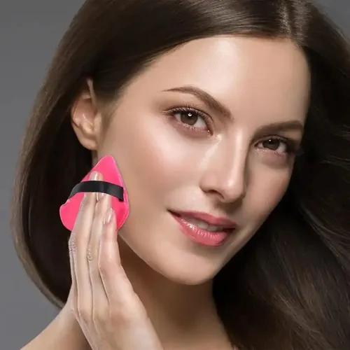 Lote De 12 Borlas Triangulares Para Maquillaje