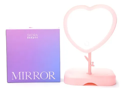 Espejo Led Corazón Recargable Skora Modelo 44081