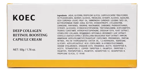 Koec Crema Facial Retinol Colágeno Ácido Hialurónico 50g