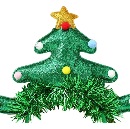 Diadema Navideña Para Árbol De Navidad Con Purpurina