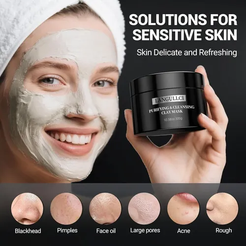 Mascarilla Facial De Arcilla Kaolin Langullci 298g