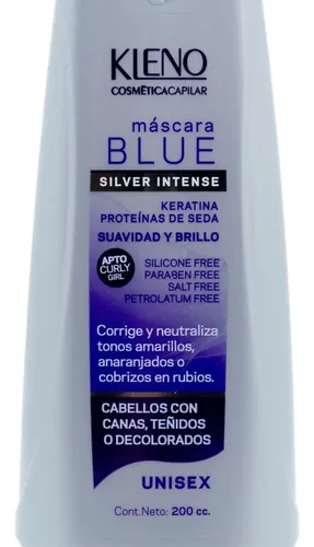 Kleno Blue Mascara Silver Intense Matizadora Rubios 200ml