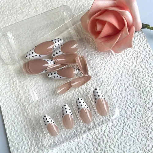 Uñas Postizas Mervf White French Tip 24 Pcs