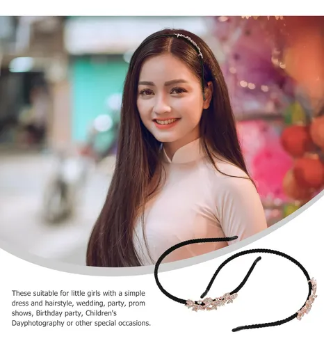 2 Diademas Con Diamantes De Imitación Para Mujer,