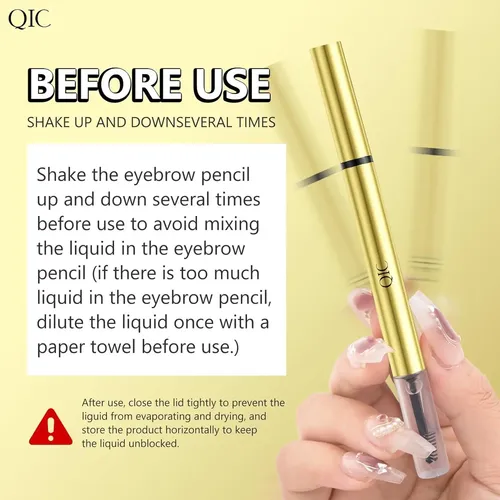Lápiz De Cejas 2-en-1 W3w Marrón Oscuro Impermeable