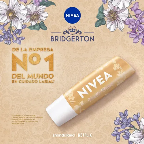 Nivea Bálsamo Labial Vanilla Biscuit Edición Bridgerton