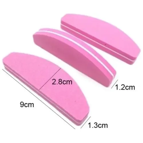 3 Mini Lima Sponge 100/180 Uñas Esculpidas Manicuria Luna