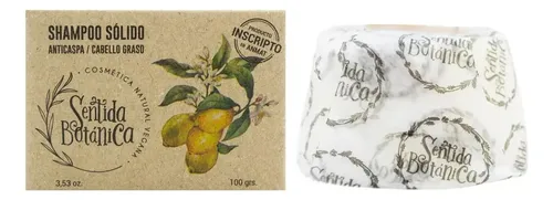Shampoo Solido Cabello Graso Anticaspa Sentida Botanica 100g