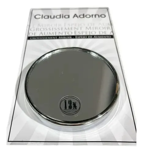 Espejo Cromado Aumento 12x Con Ventosa Sopapa Baño