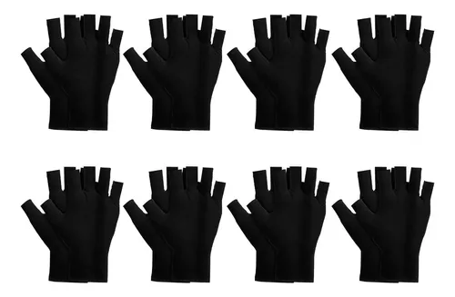 Guantes Negros Sin Dedos Algodón Hidratantes Para Manos Sec