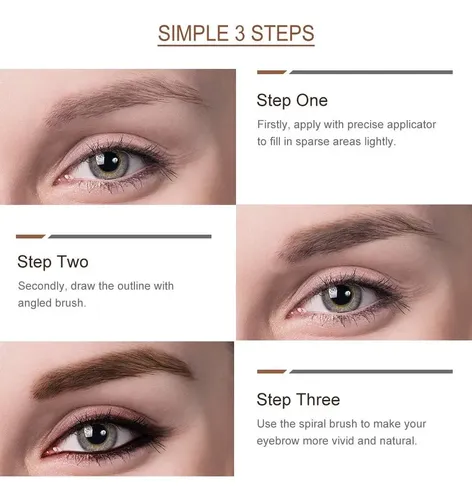 Gel Impermeable Para Cejas Marrón Brunette Con Cepillo Y