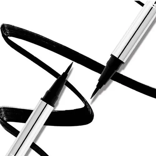 Delineador de ojos líquido Idraet Pro Make Up Liquid Eyeliner Precision color black con acabado mate
