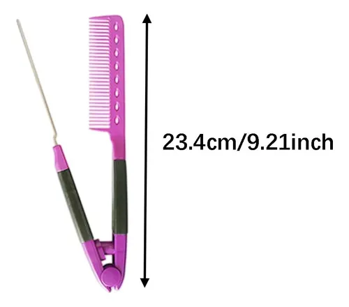 Cepillo Alisador Para Cabello Firm Grip Flat Peine, Color Mo