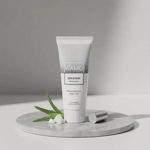 Crema De Manos Humectante Viamo X 100g Con Karité Y Aloe Manteca De Karité Y Aloe Vera