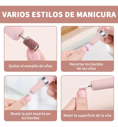 Pulidor Esmeril Drill Uñas Taladro Para Uñas Base De Htht Rosa
