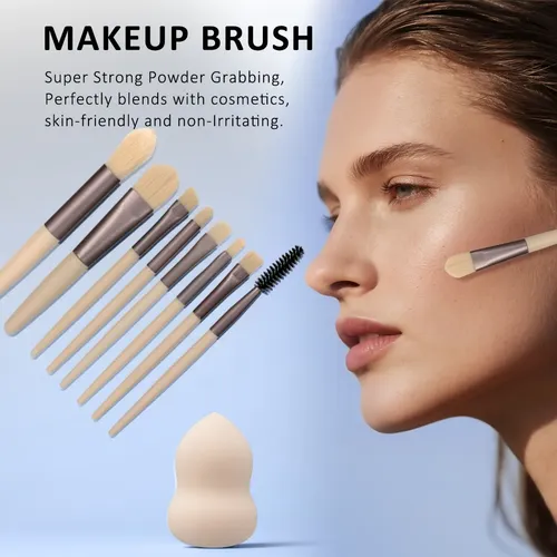 Set Maquillaje Lazora Marble Series Con Brochas