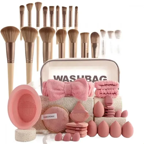 Djwkit De Brocha Y Esponja De Maquillaje Con Esponja Esféric